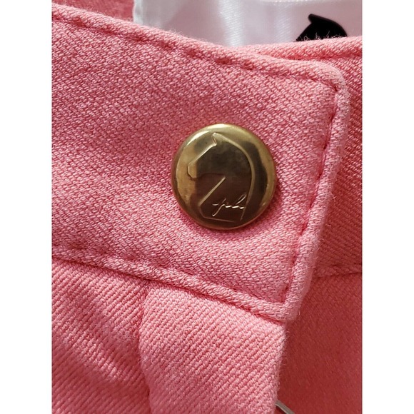 Pamela Henson Equestrian Solid Pink Cotton Skinny Fit Mid Rise Casual Pant XL - Picture 5 of 12